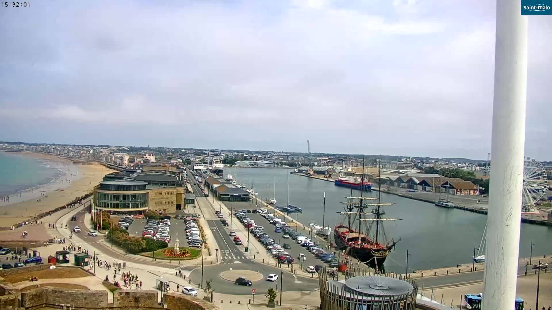 Saint-Malo City Skyline PTZ Live Cam - Saint-Malo, Ille-et-Vilaine, Bretagne, France