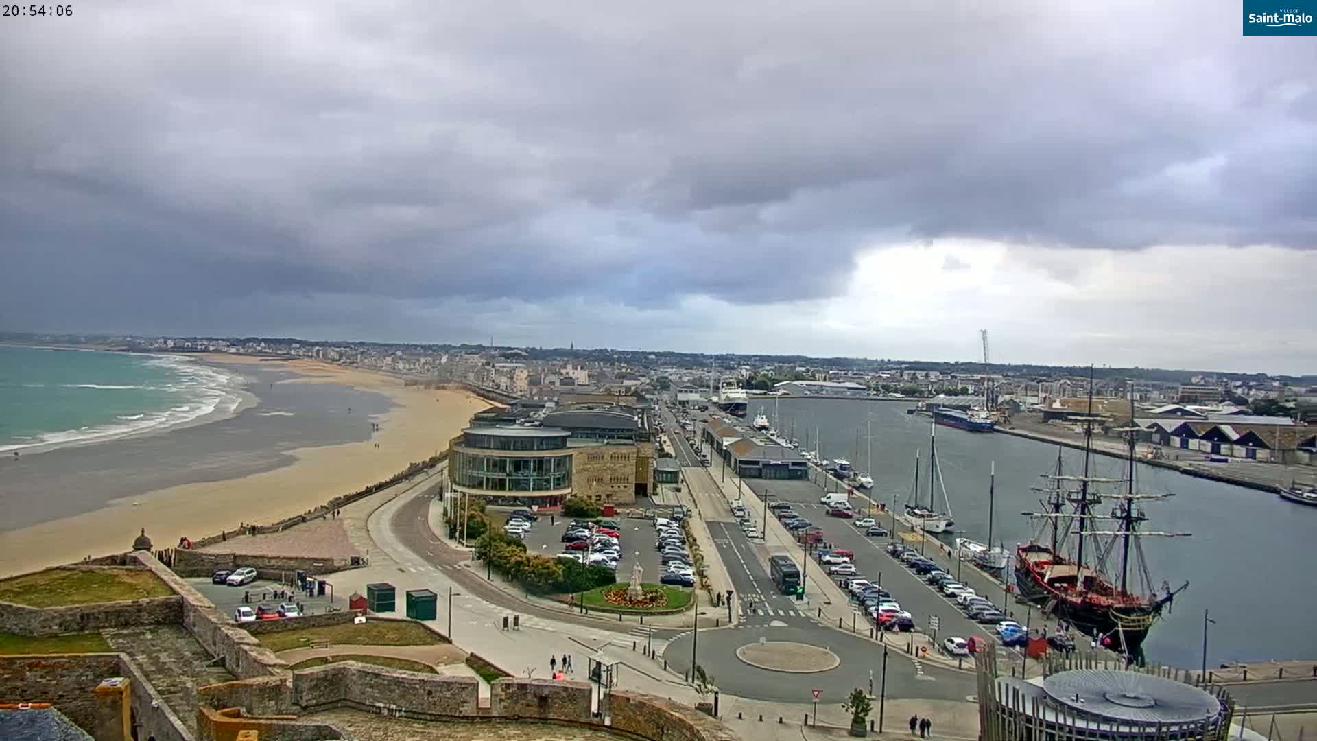 Saint-Malo City Skyline PTZ Live Cam - Saint-Malo, Ille-et-Vilaine, Bretagne, France