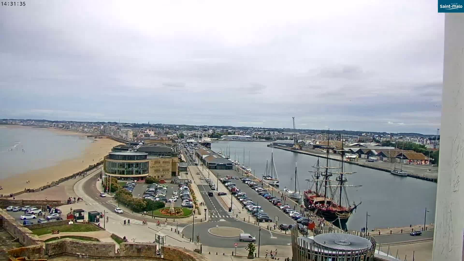 Saint-Malo City Skyline PTZ Live Cam - Saint-Malo, Ille-et-Vilaine, Bretagne, France