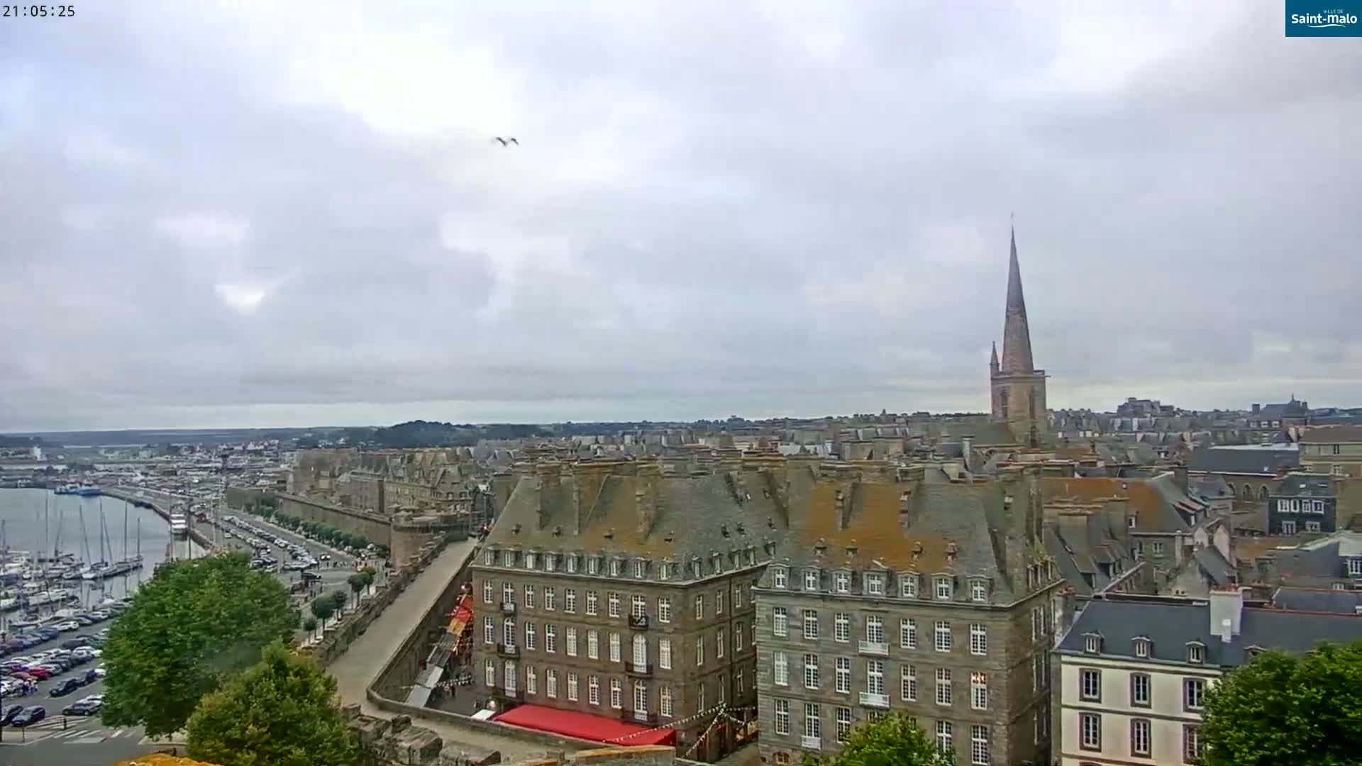 Saint-Malo City Skyline PTZ Live Cam - Saint-Malo, Ille-et-Vilaine, Bretagne, France