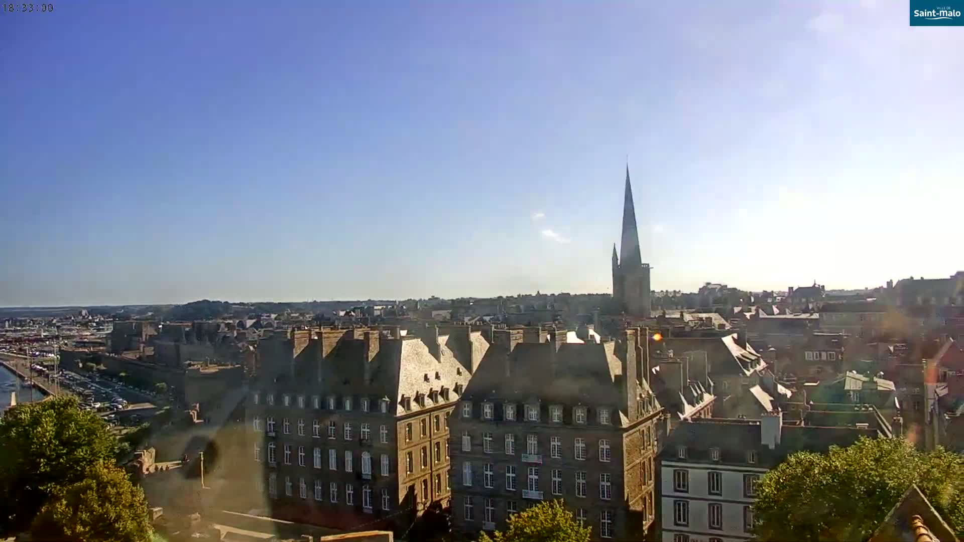 Saint-Malo City Skyline PTZ Live Cam - Saint-Malo, Ille-et-Vilaine, Bretagne, France