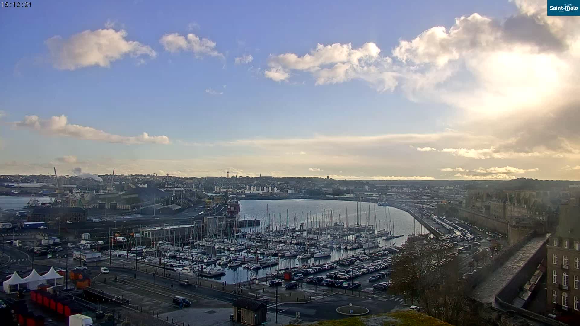 Saint-Malo City Skyline PTZ Live Cam - Saint-Malo, Ille-et-Vilaine, Bretagne, France