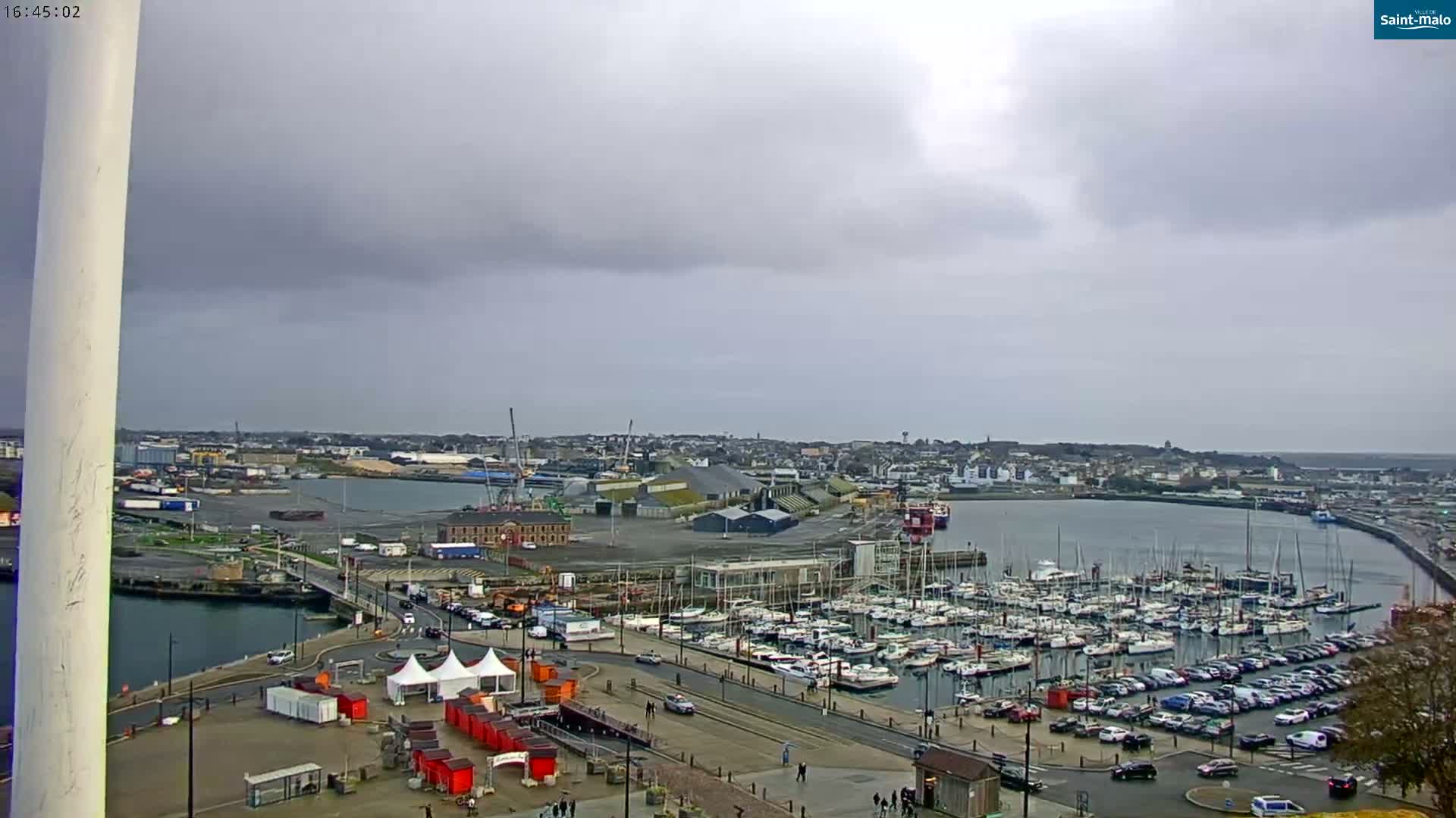Saint-Malo City Skyline PTZ Live Cam - Saint-Malo, Ille-et-Vilaine, Bretagne, France