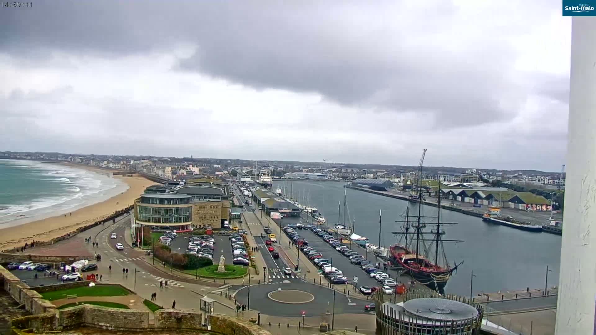 Saint-Malo City Skyline PTZ Live Cam - Saint-Malo, Ille-et-Vilaine, Bretagne, France