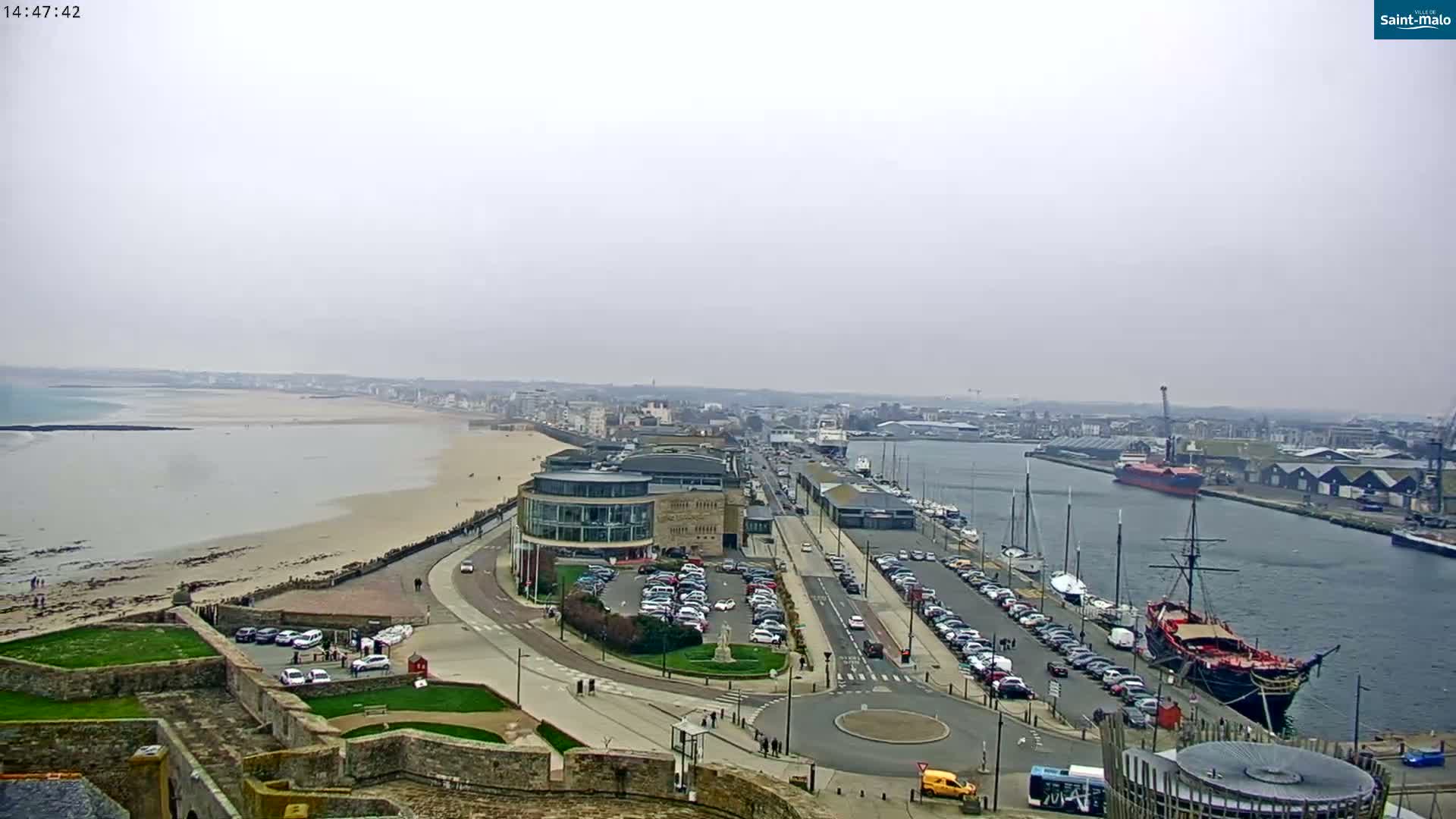 Saint-Malo City Skyline PTZ Live Cam - Saint-Malo, Ille-et-Vilaine, Bretagne, France