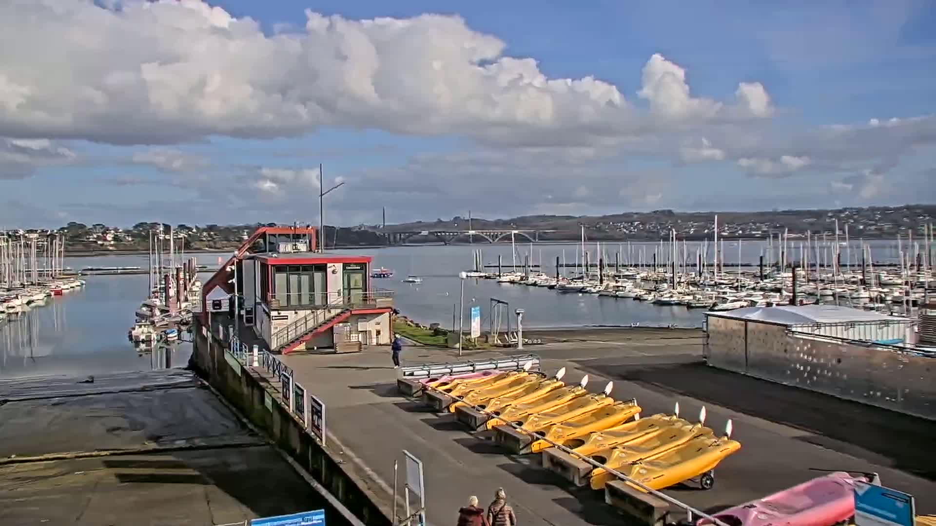Guipavas, Marina du Moulin Blanc Marina Live Cam - Brest, Finistère, Bretagne, France