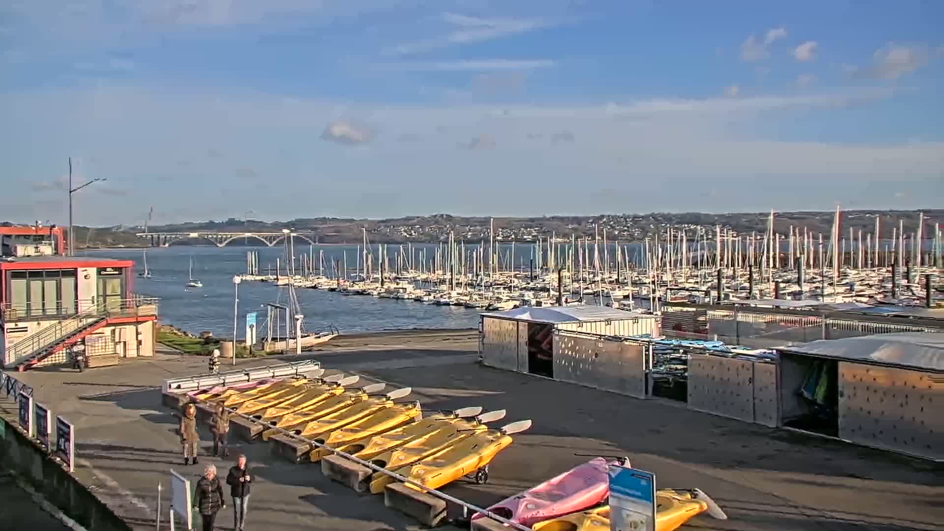 Guipavas, Marina du Moulin Blanc Marina Live Cam - Brest, Finistère, Bretagne, France