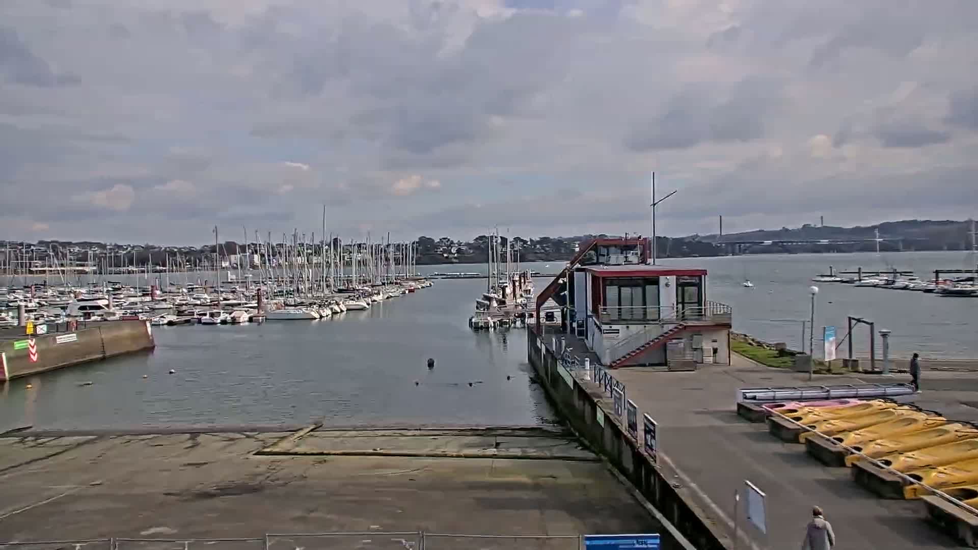 Guipavas, Marina du Moulin Blanc Marina Live Cam - Brest, Finistère, Bretagne, France