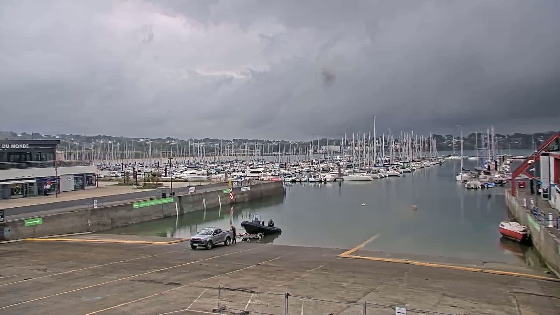 Guipavas, Marina du Moulin Blanc Marina Live Cam - Brest, Finistère, Bretagne, France