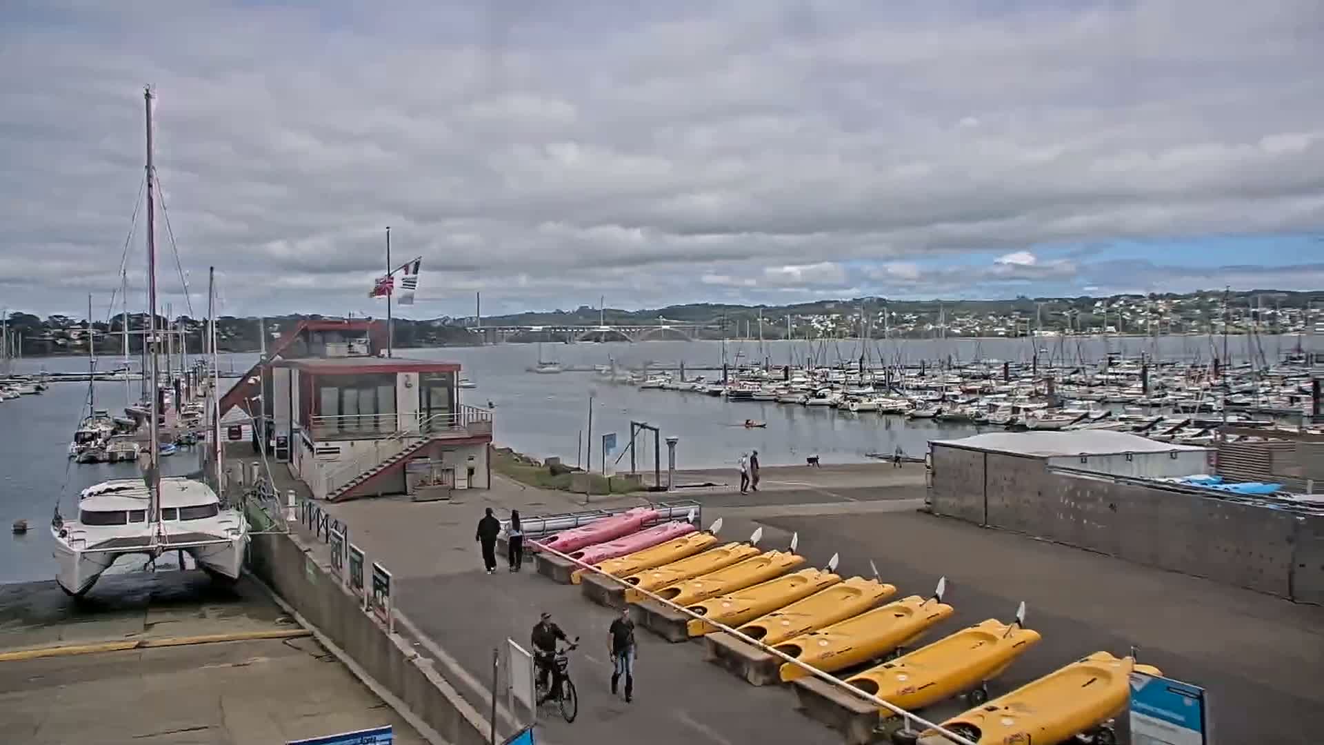 Guipavas, Marina du Moulin Blanc Marina Live Cam - Brest, Finistère, Bretagne, France