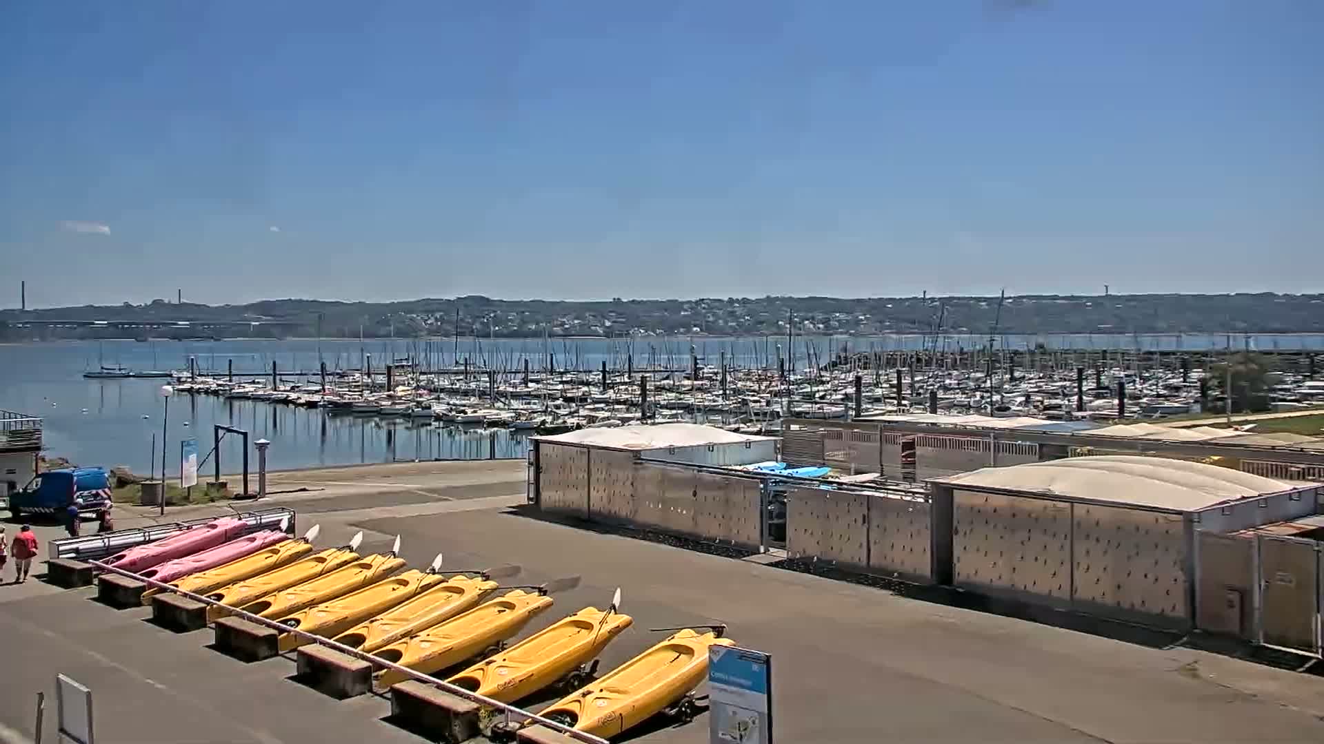 Guipavas, Marina du Moulin Blanc Marina Live Cam - Brest, Finistère, Bretagne, France