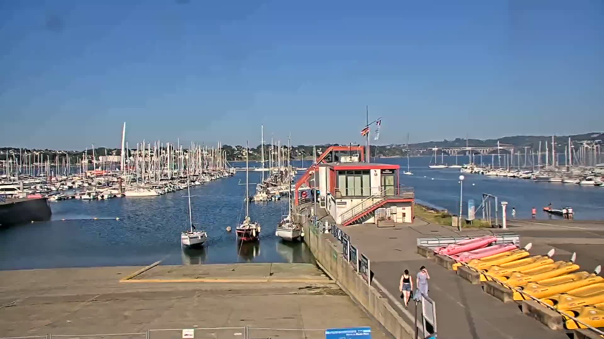 Guipavas, Marina du Moulin Blanc Marina Live Cam - Brest, Finistère, Bretagne, France