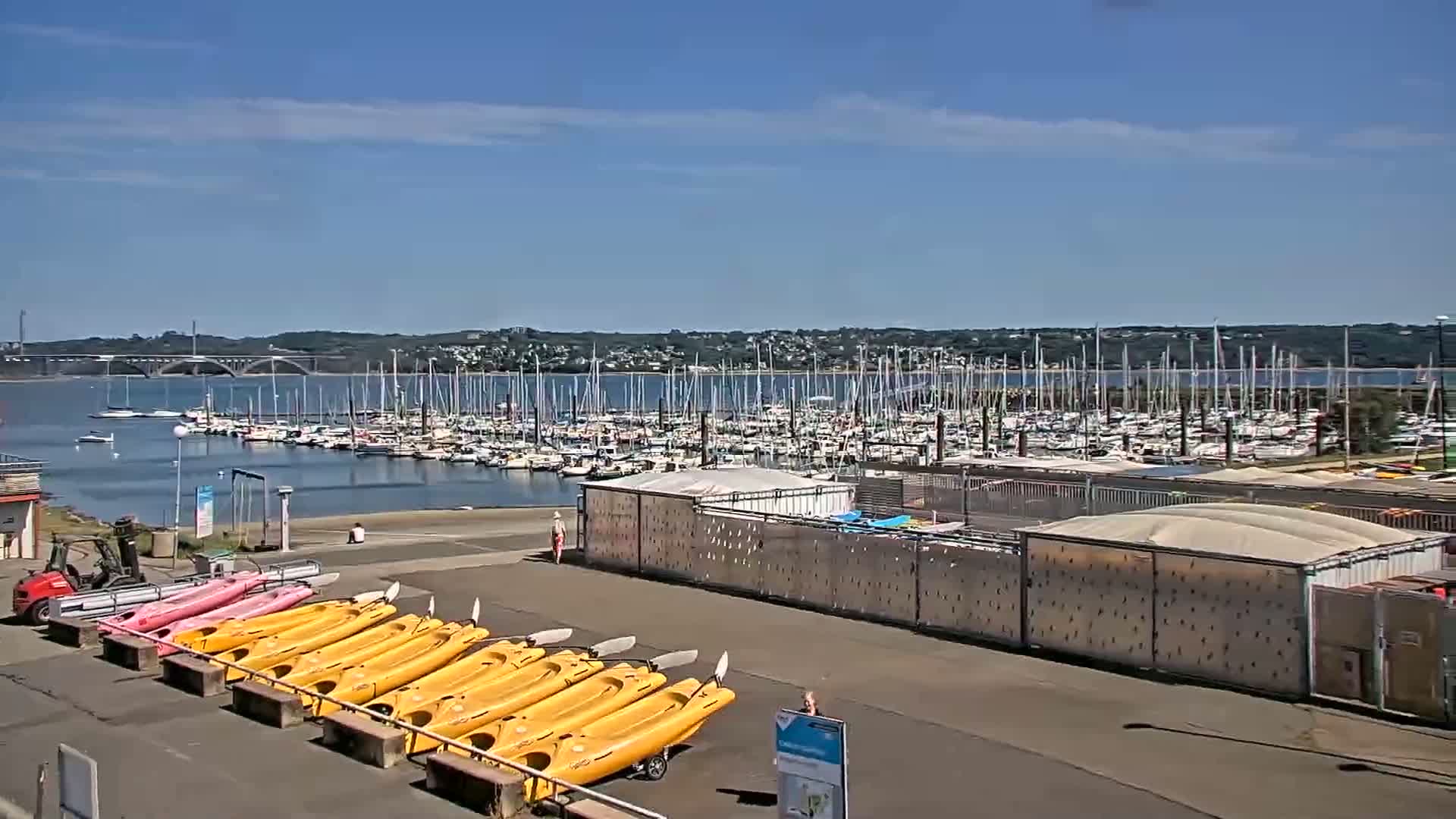 Guipavas, Marina du Moulin Blanc Marina Live Cam - Brest, Finistère, Bretagne, France