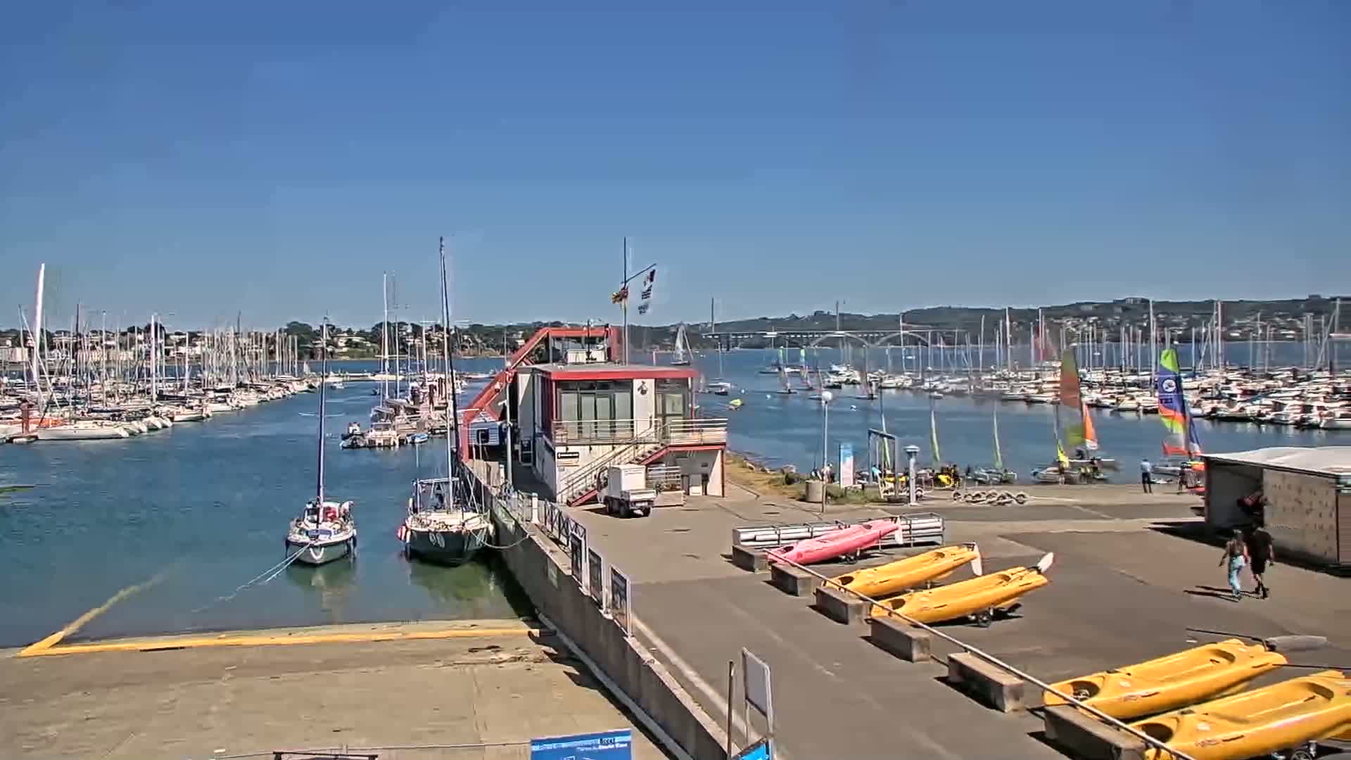 Guipavas, Marina du Moulin Blanc Marina Live Cam - Brest, Finistère, Bretagne, France