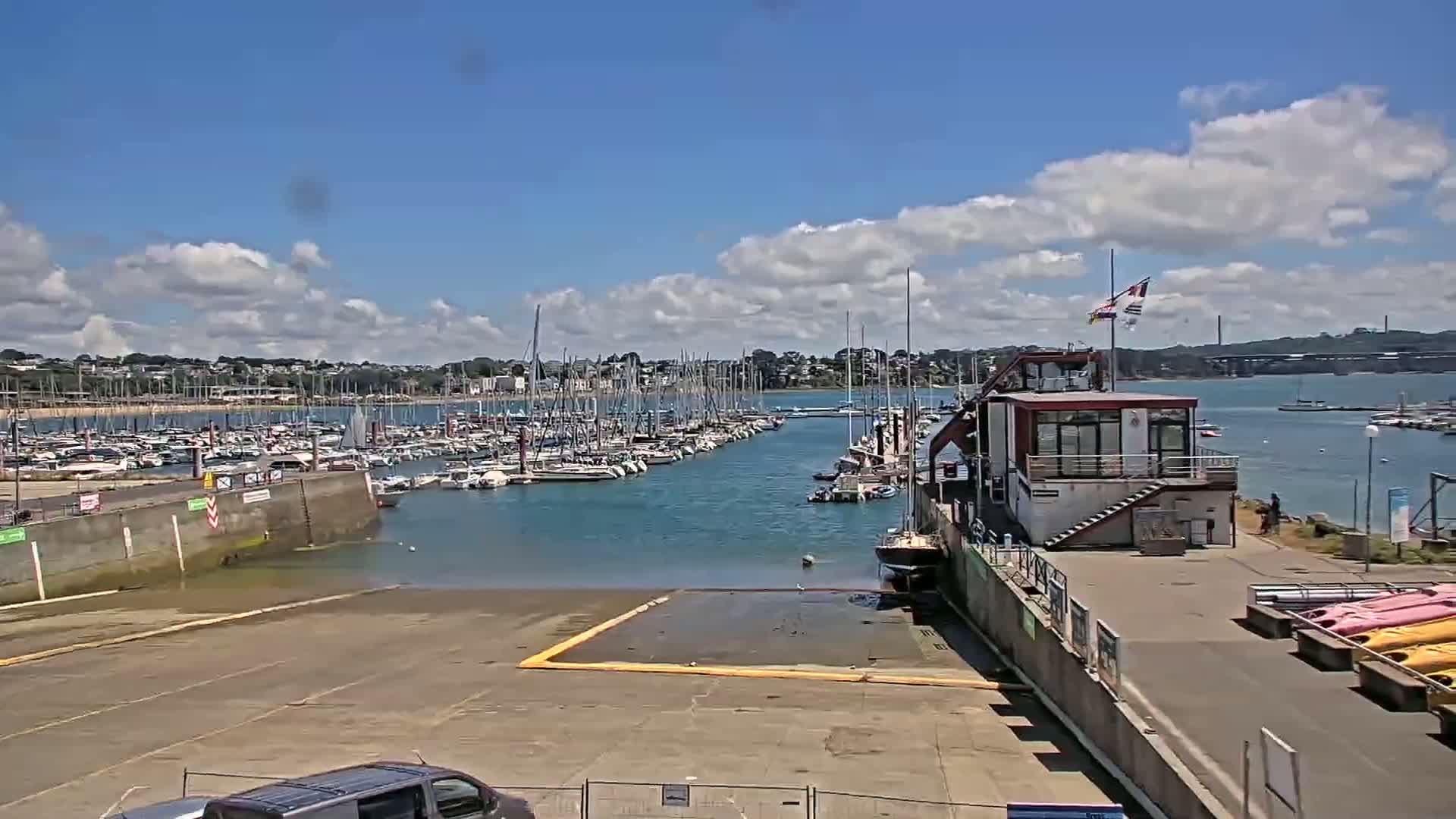 Guipavas, Marina du Moulin Blanc Marina Live Cam - Brest, Finistère, Bretagne, France