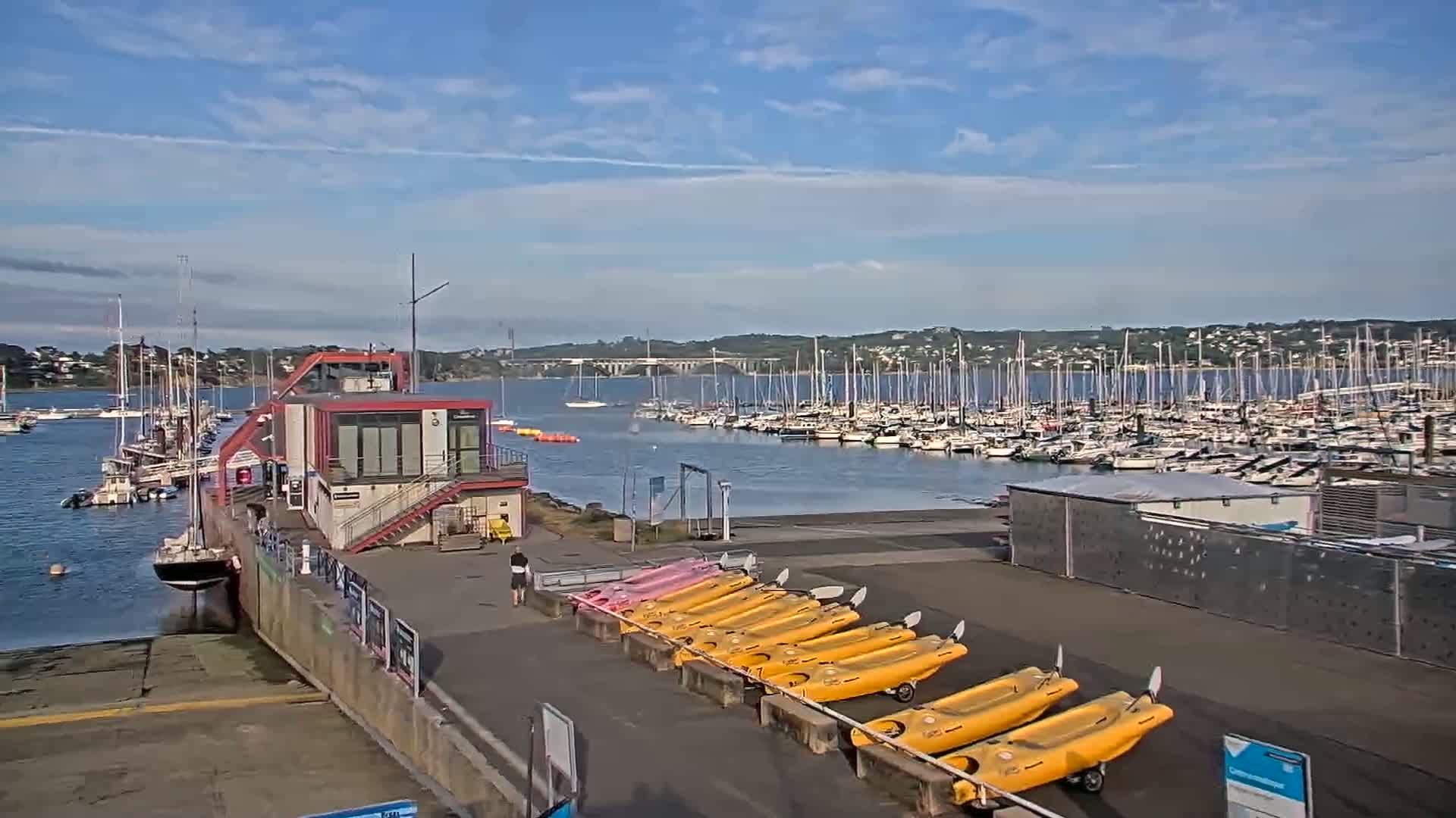 Guipavas, Marina du Moulin Blanc Marina Live Cam - Brest, Finistère, Bretagne, France