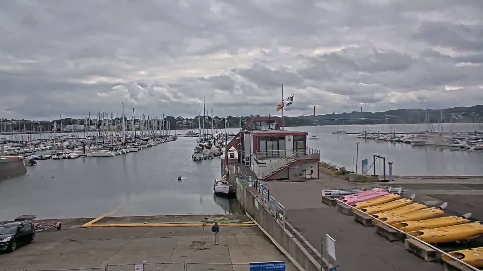 Guipavas, Marina du Moulin Blanc Marina Live Cam - Brest, Finistère, Bretagne, France