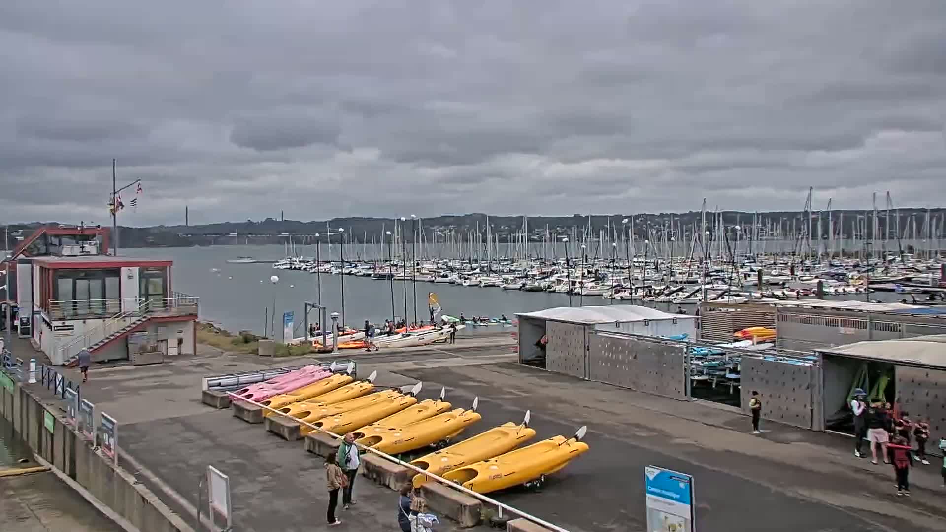 Guipavas, Marina du Moulin Blanc Marina Live Cam - Brest, Finistère, Bretagne, France