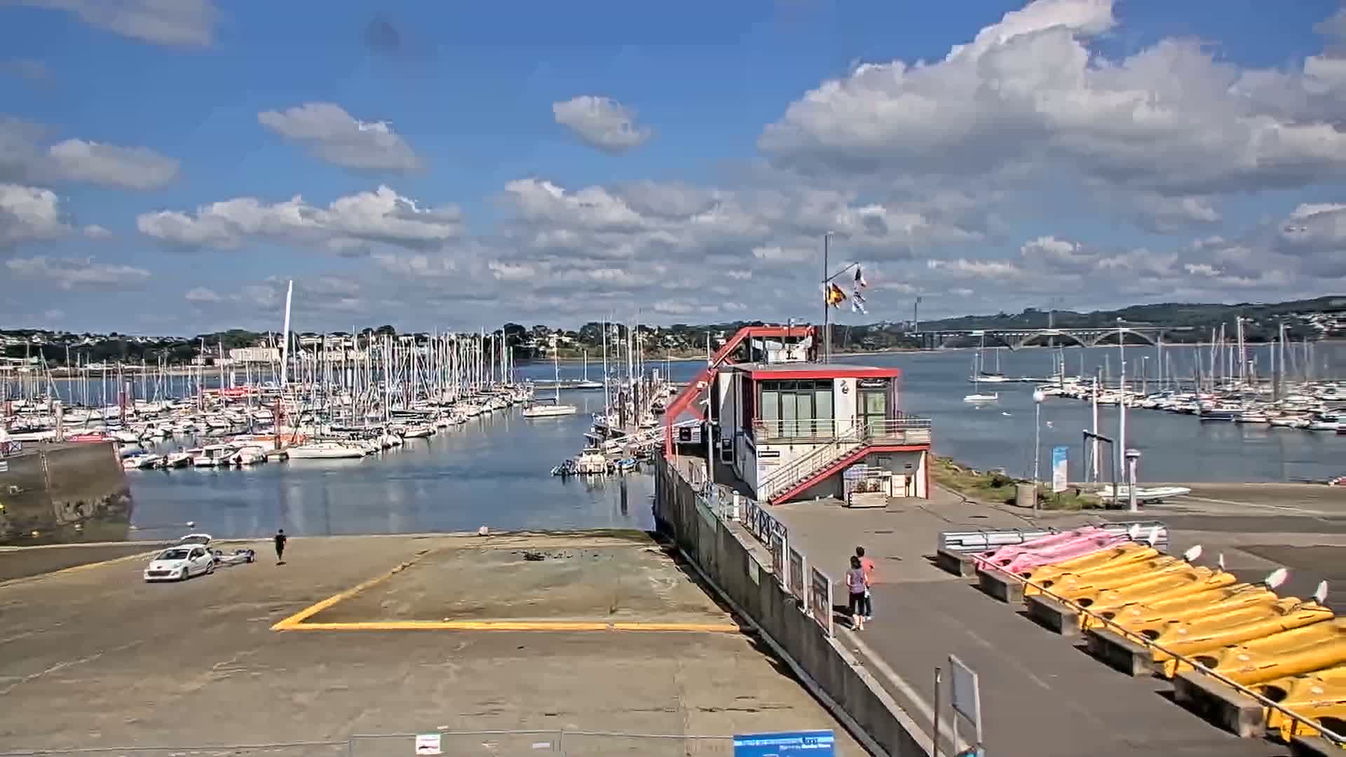 Guipavas, Marina du Moulin Blanc Marina Live Cam - Brest, Finistère, Bretagne, France
