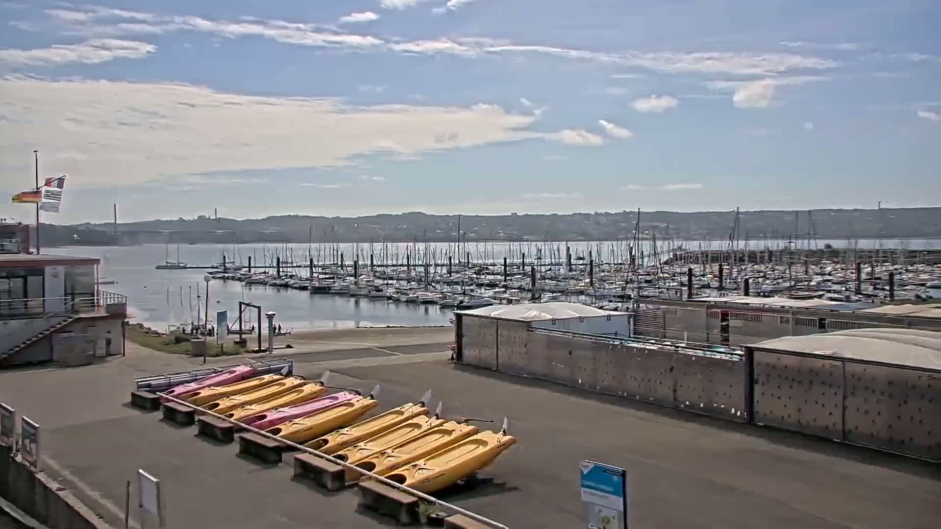 Guipavas, Marina du Moulin Blanc Marina Live Cam - Brest, Finistère, Bretagne, France