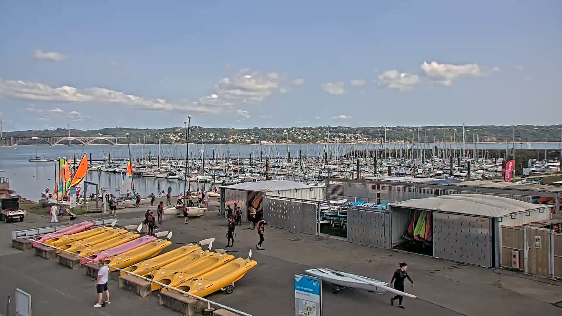 Guipavas, Marina du Moulin Blanc Marina Live Cam - Brest, Finistère, Bretagne, France