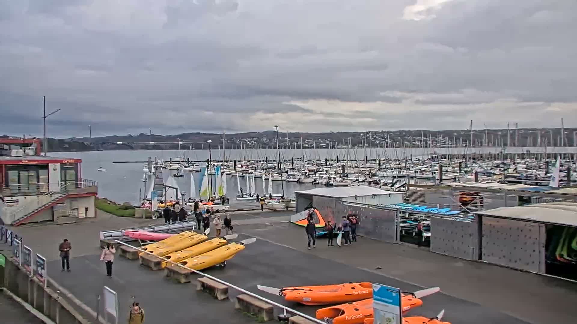 Guipavas, Marina du Moulin Blanc Marina Live Cam - Brest, Finistère, Bretagne, France