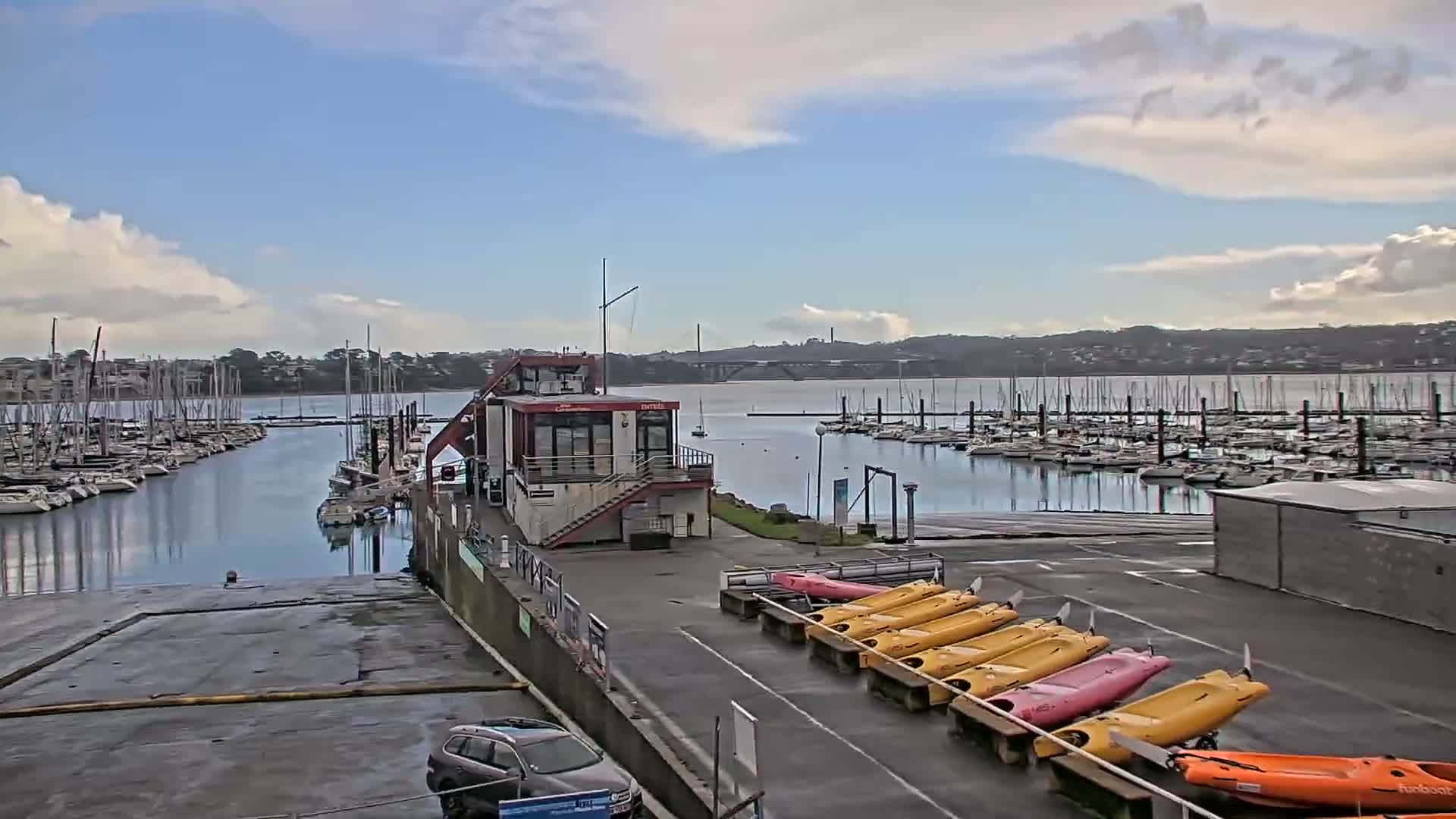 Guipavas, Marina du Moulin Blanc Marina Live Cam - Brest, Finistère, Bretagne, France