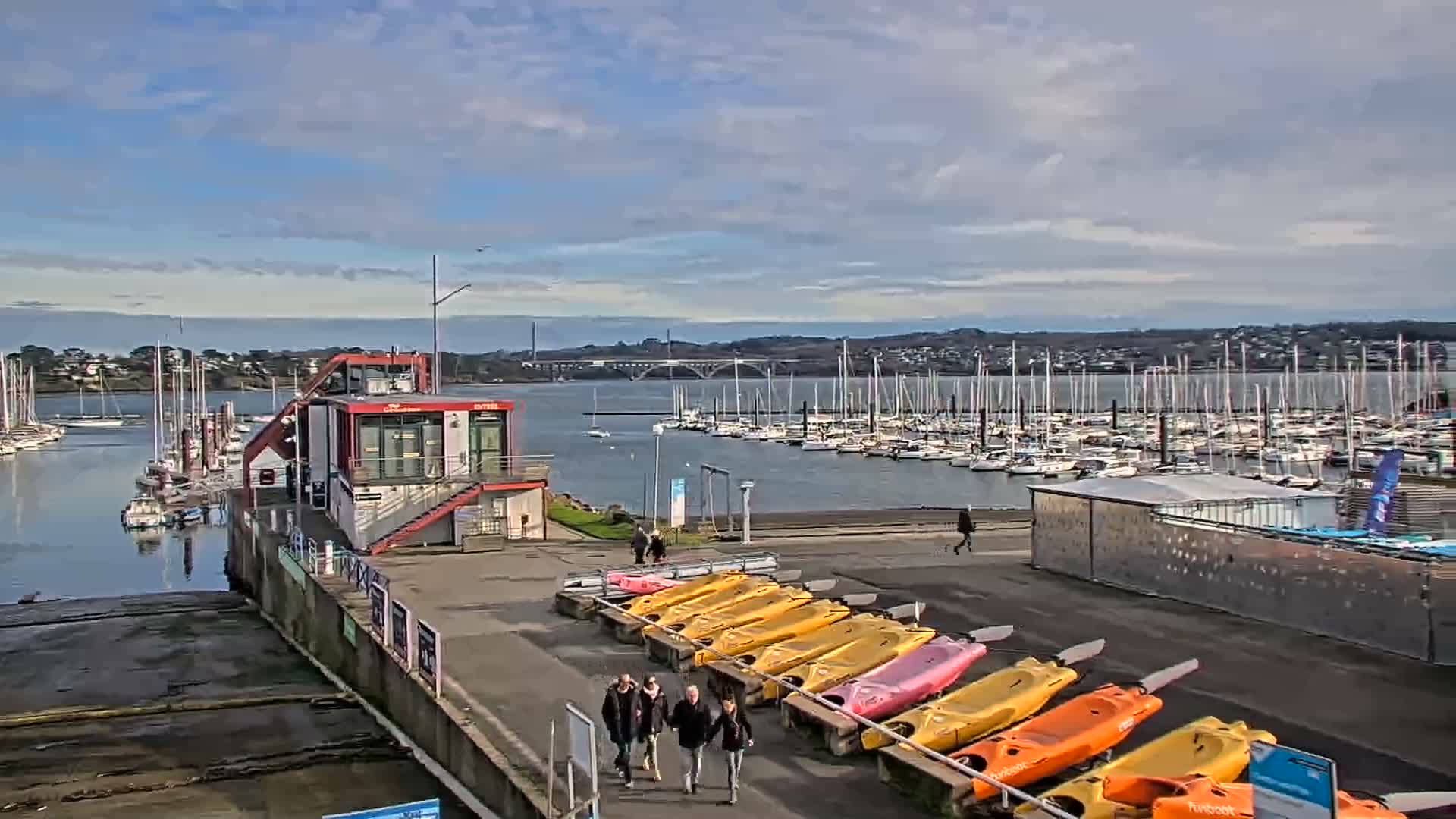 Guipavas, Marina du Moulin Blanc Marina Live Cam - Brest, Finistère, Bretagne, France