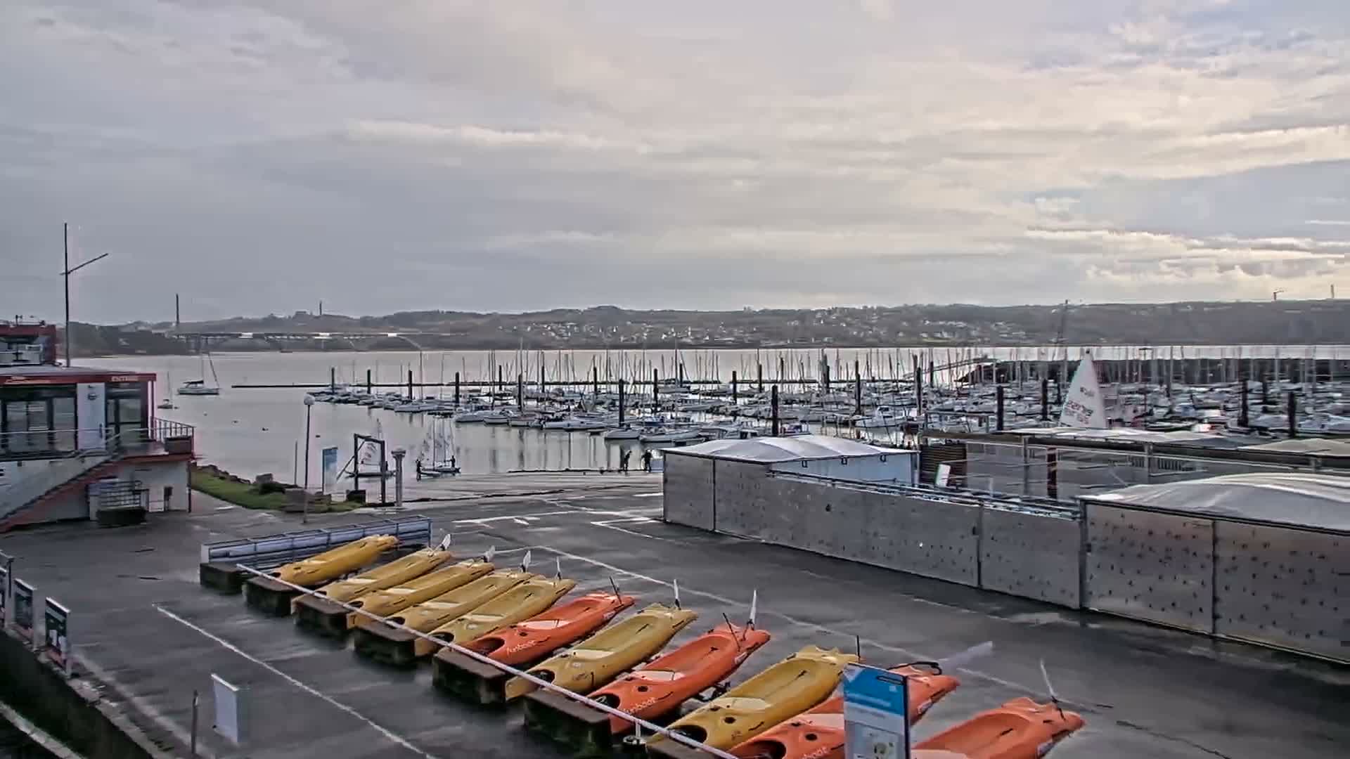 Guipavas, Marina du Moulin Blanc Marina Live Cam - Brest, Finistère, Bretagne, France