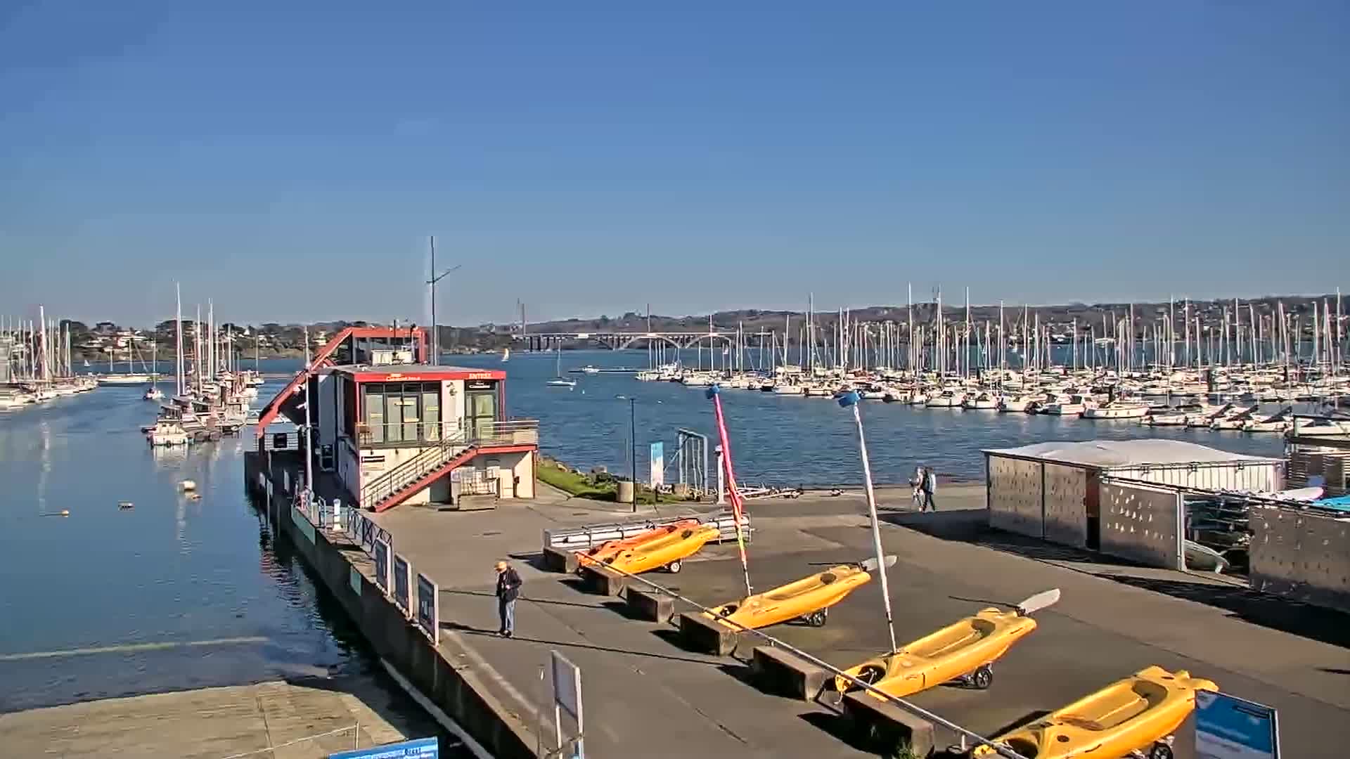 Guipavas, Marina du Moulin Blanc Marina Live Cam - Brest, Finistère, Bretagne, France