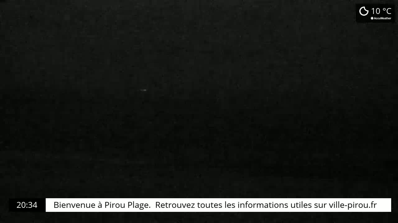 A completely dark image is shown, with a temperature of 10°C displayed.