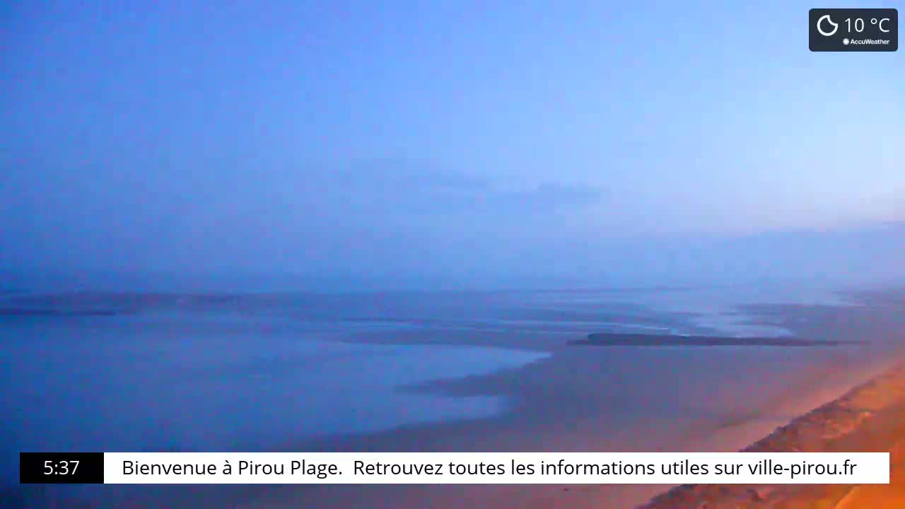 Pirou Beach (Pirou Plage) & Atlantic View Live Cam - Coutances, Manche, Normandie, France