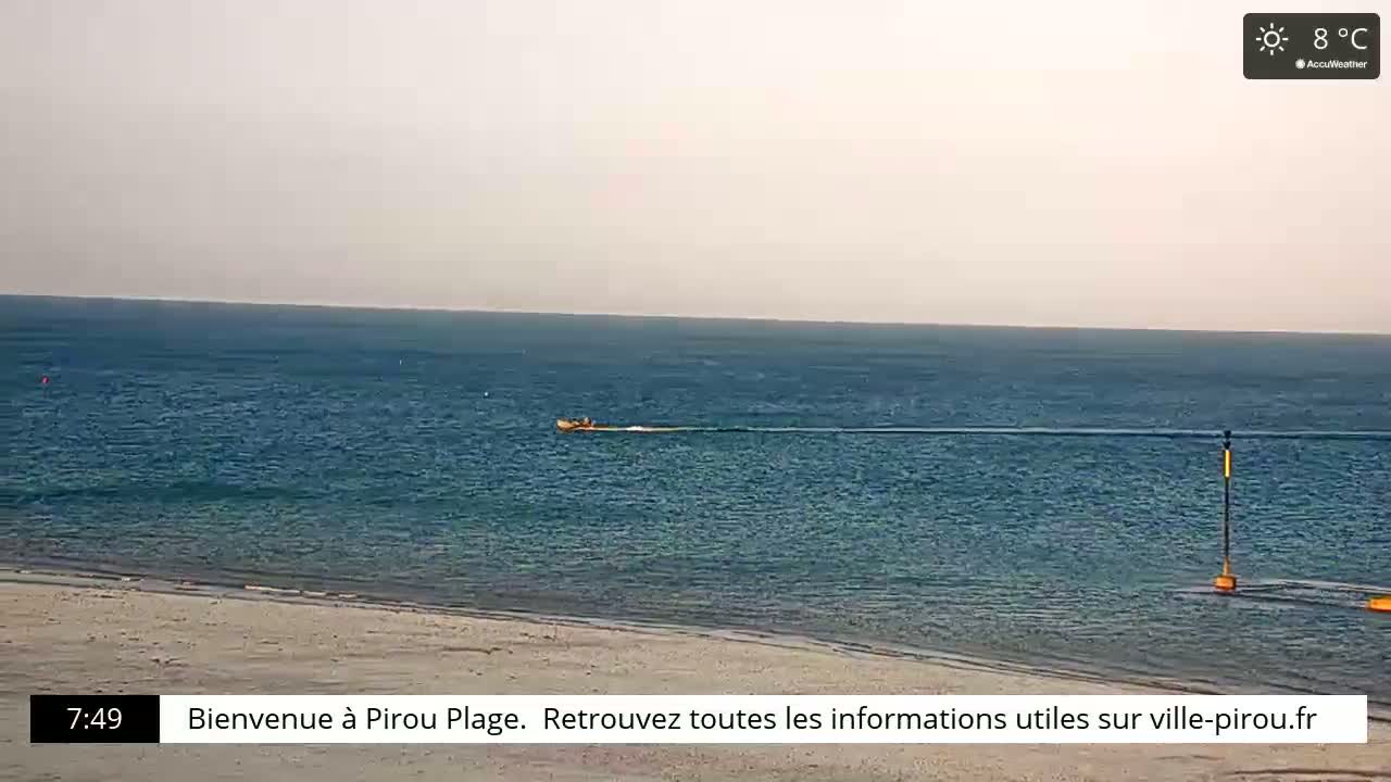 Pirou Beach (Pirou Plage) & Atlantic View Live Cam - Coutances, Manche, Normandie, France