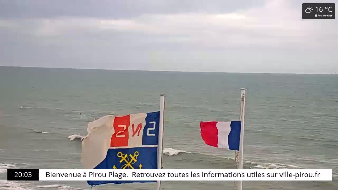 Pirou Beach (Pirou Plage) & Atlantic View Live Cam - Coutances, Manche, Normandie, France