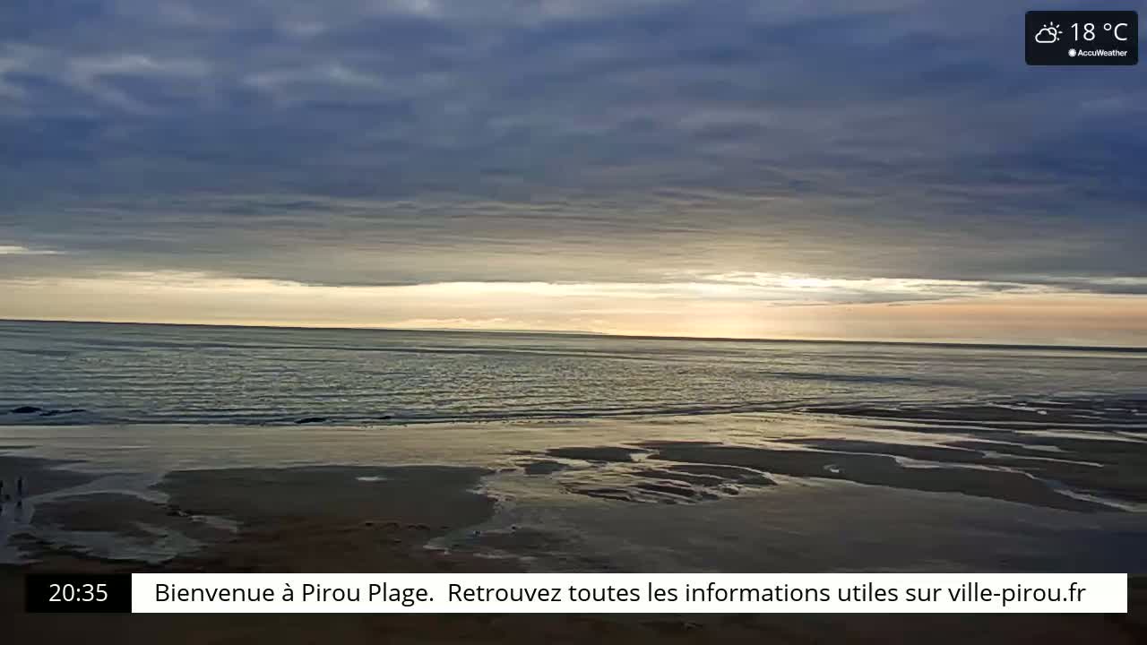 Pirou Beach (Pirou Plage) & Atlantic View Live Cam - Coutances, Manche, Normandie, France