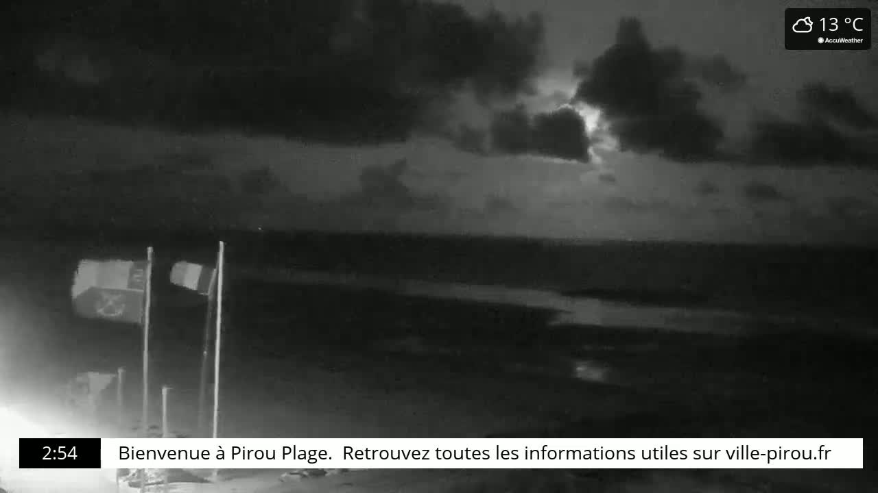 Pirou Beach (Pirou Plage) & Atlantic View Live Cam - Coutances, Manche, Normandie, France