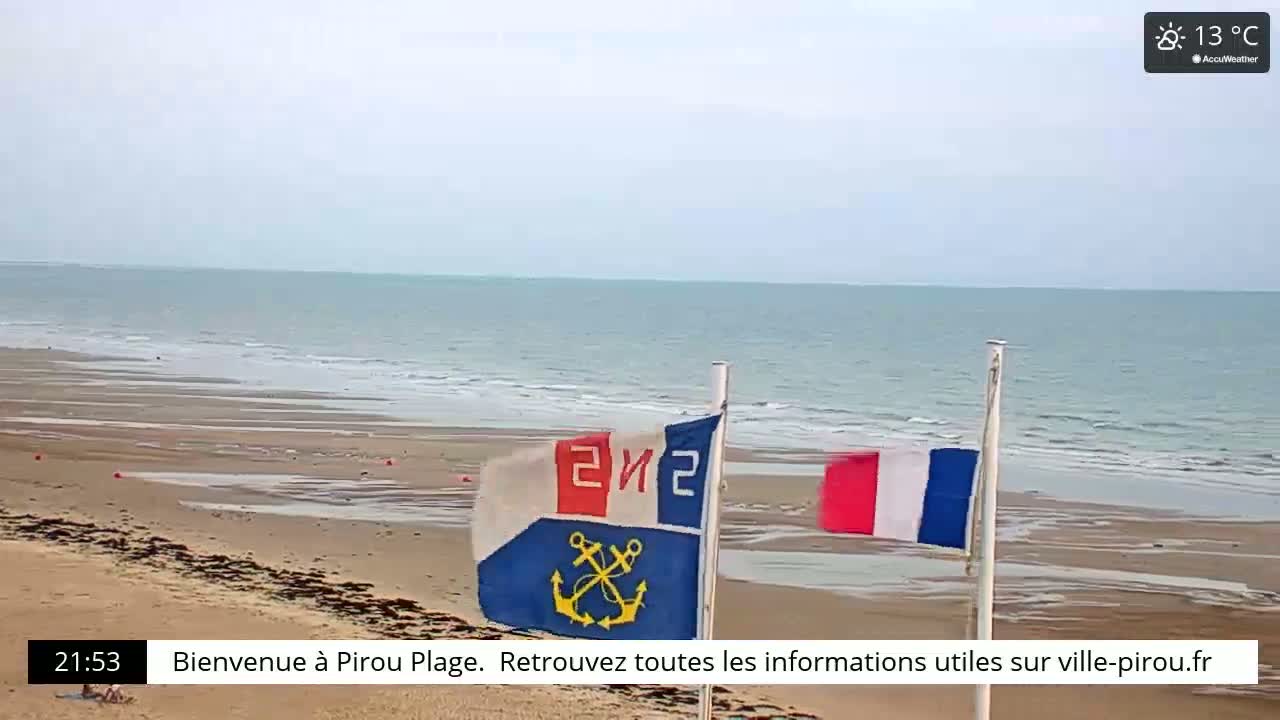 Pirou Beach (Pirou Plage) & Atlantic View Live Cam - Coutances, Manche, Normandie, France