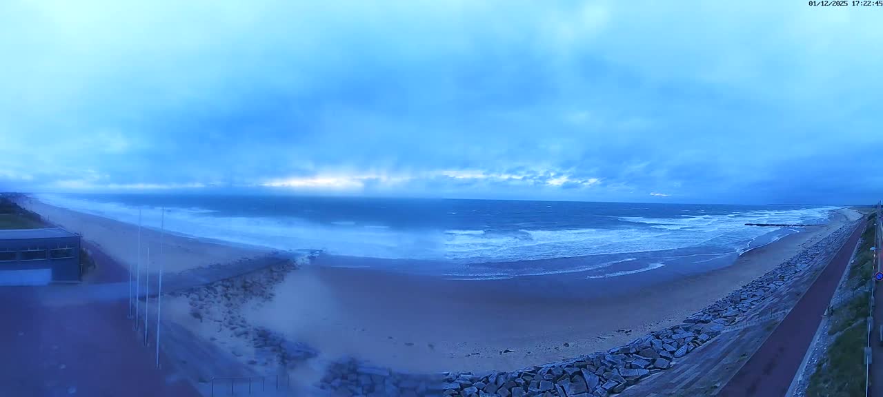 Pirou Beach (Pirou Plage) & Atlantic View Rotary Live Cam - Coutances, Manche, Normandie, France