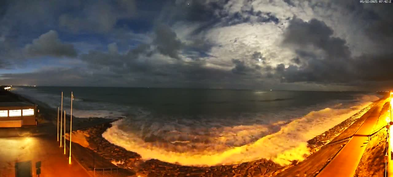 Pirou Beach (Pirou Plage) & Atlantic View Rotary Live Cam - Coutances, Manche, Normandie, France