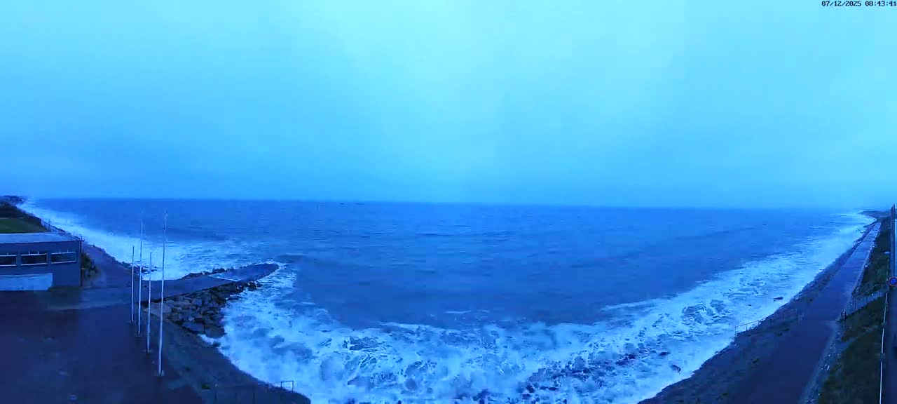 Pirou Beach (Pirou Plage) & Atlantic View Rotary Live Cam - Coutances, Manche, Normandie, France