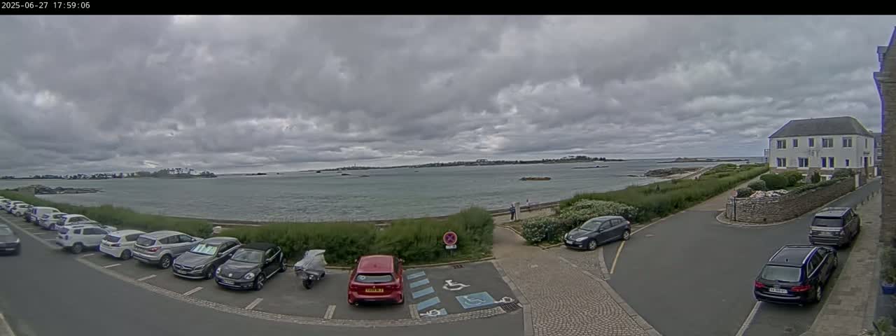 Ile de Batz Island View from Roscoff Live Cam - 	Morlaix, 	Finistère, 	Bretagne, France