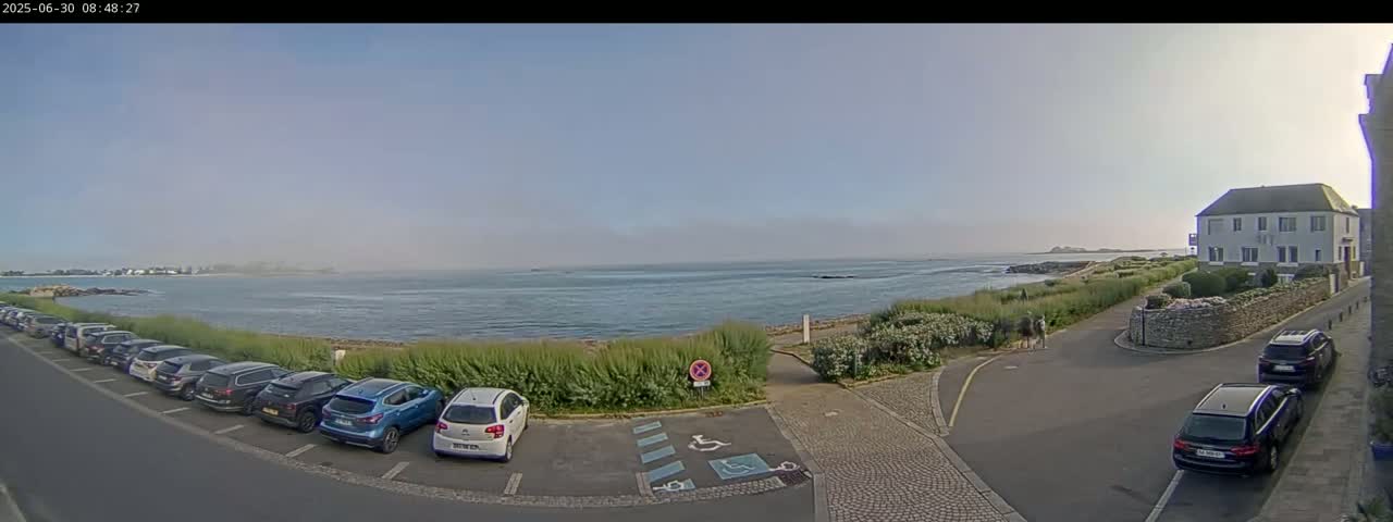 Ile de Batz Island View from Roscoff Live Cam - 	Morlaix, 	Finistère, 	Bretagne, France