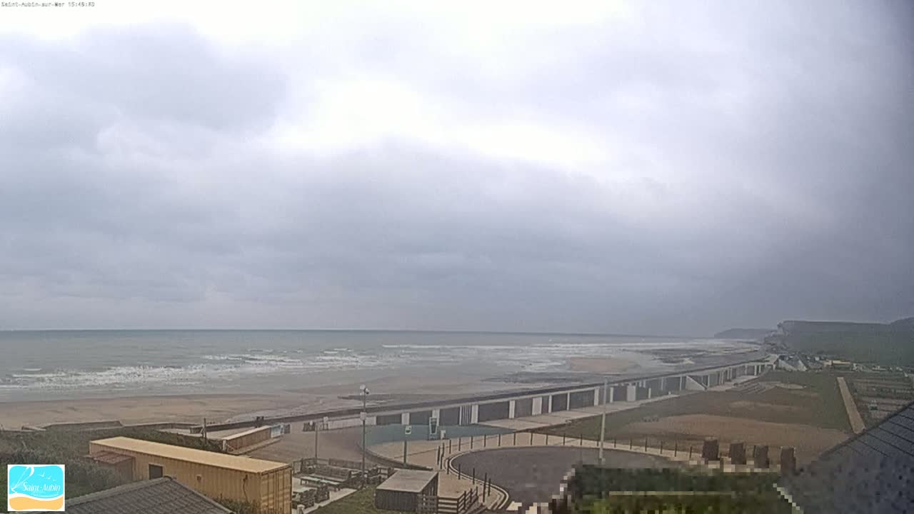 (Seine-Maritime), Saint-Aubin-sur-Mer Coast Live Cam - Dieppe, Seine-Maritime, Normandie, France