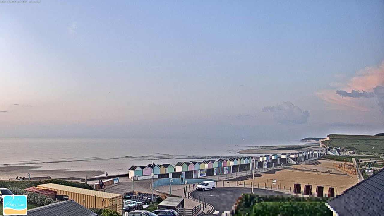 (Seine-Maritime), Saint-Aubin-sur-Mer Coast Live Cam - Dieppe, Seine-Maritime, Normandie, France