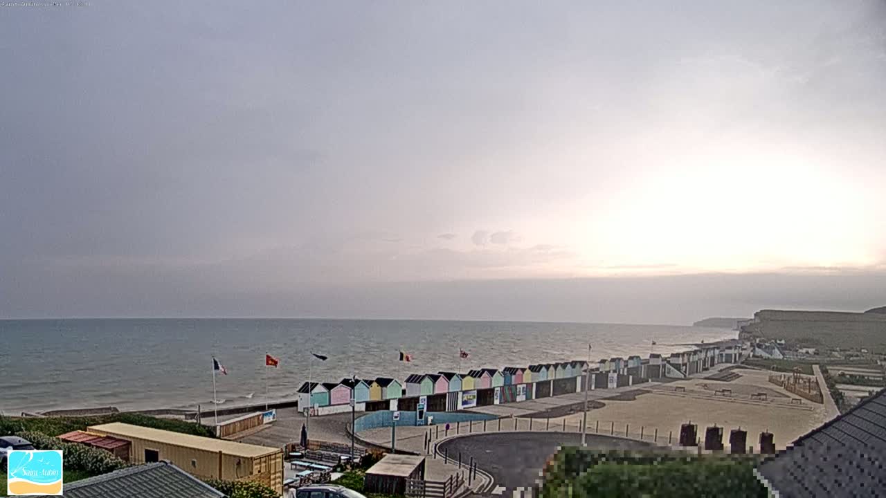 (Seine-Maritime), Saint-Aubin-sur-Mer Coast Live Cam - Dieppe, Seine-Maritime, Normandie, France