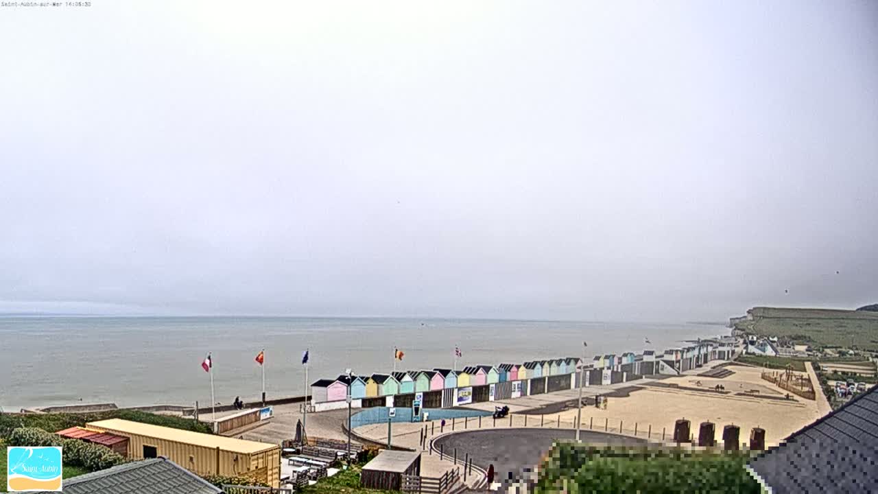 (Seine-Maritime), Saint-Aubin-sur-Mer Coast Live Cam - Dieppe, Seine-Maritime, Normandie, France