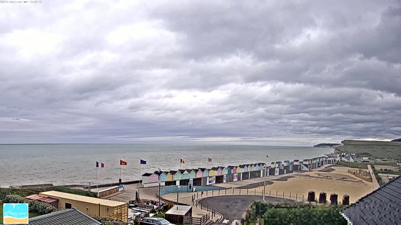 (Seine-Maritime), Saint-Aubin-sur-Mer Coast Live Cam - Dieppe, Seine-Maritime, Normandie, France