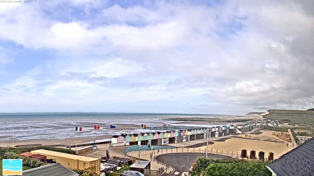 (Seine-Maritime), Saint-Aubin-sur-Mer Coast Live Cam - Dieppe, Seine-Maritime, Normandie, France