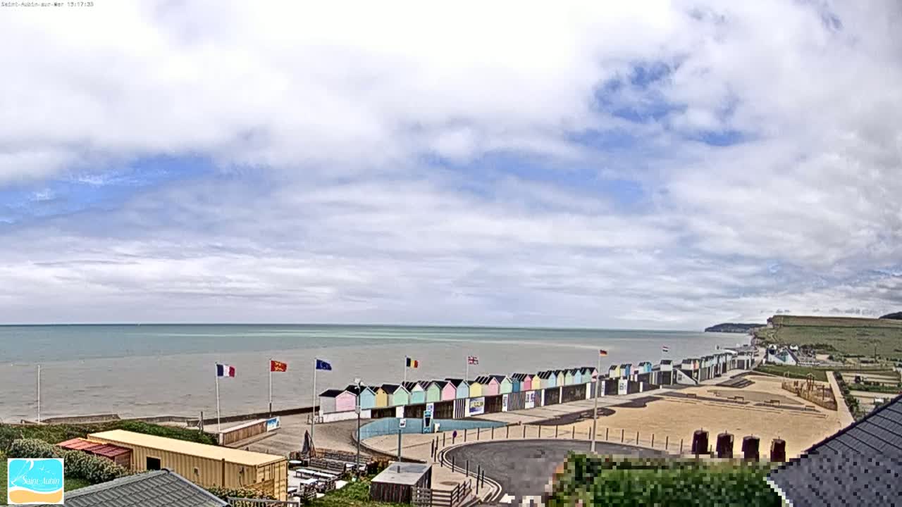 (Seine-Maritime), Saint-Aubin-sur-Mer Coast Live Cam - Dieppe, Seine-Maritime, Normandie, France