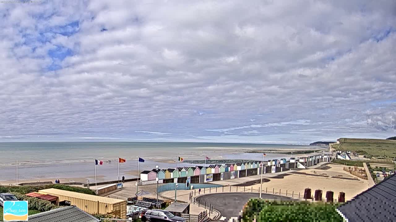 (Seine-Maritime), Saint-Aubin-sur-Mer Coast Live Cam - Dieppe, Seine-Maritime, Normandie, France